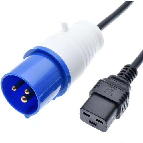 IEC 332P6 plugs into a IEC 332C6 female receptacle, and the C19 mates with IEC 60320 C20 male inlet,IEC309 332P6 to IEC 320 C19