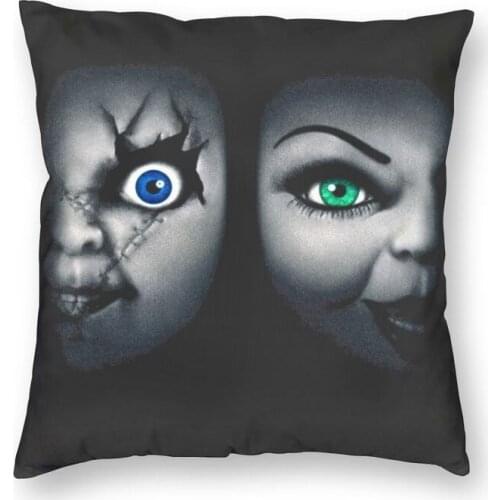 Best Halloween Gift Chucky Cushion Covers Sofa Living Room Childs Play Horror Movie Square Throw Pillow Cover 40x40