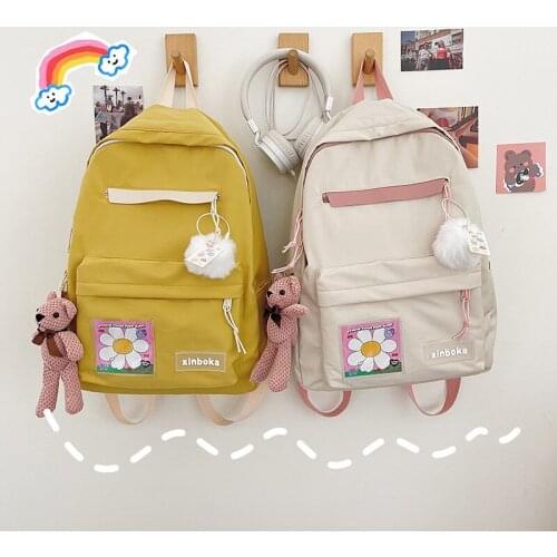 Cute Women Large Capacity Backpack Waterproof Nylon Female Schoolbag College Lady Laptop Backpacks Girl Travel Book Bags