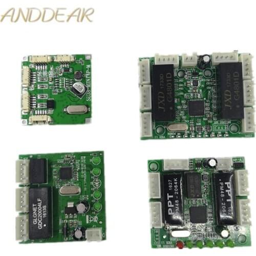 Mini module 5V-12V ethernet switch circuit board for ethernet switch module 10/100mbps 3/4/5 port PCBA board 5V 12V Motherboard
