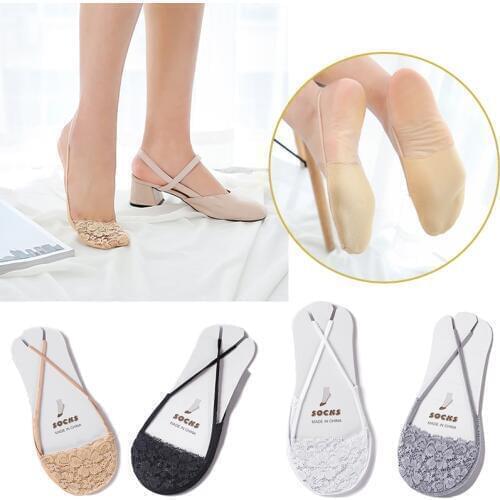 Fashion Transparent Short Sexy Lace Socks Women Summer Hollow Out Female Soft Invisible Breathable Boat Socks Slippers 4 Colors