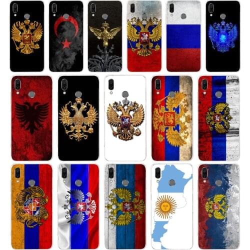 084AA Russia Flag Emblem gift Soft Silicone Tpu Cover phone Case for huawei Honor 8 Lite 8X 8s 9x