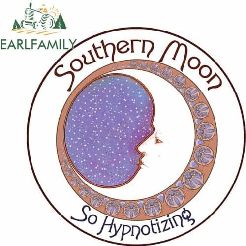 EARLFAMILY 13cm x 12.7cm for Southern Moon Graffiti Decal Windshield Motorcycle Car Sticker Auto Refrigerator Occlusion Scratch