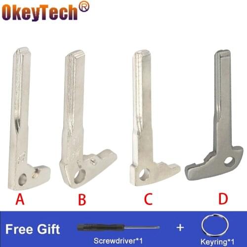 OkeyTech High Quality Car Key Insert Blade for Mercedez For Benz BGA Chrome C E Class Replacement Key Shell Uncut Blank Blade