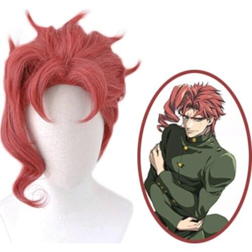 JOJO Kakyoin Noriaki Kakyouin Short Wig Cosplay Costume JOJOs Bizarre Adventure Heat Resistant Synthetic Hair Men Women Wigs