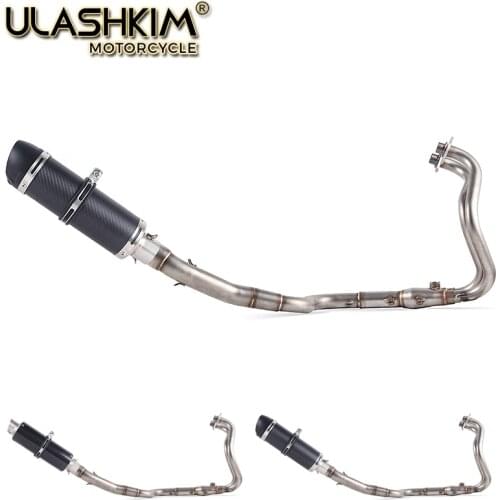 Motorcycle Full Exhaust System Slip On For kawasaki Ninja 250 250R 300 Ninja250 ninja300 Middle Pipe With DB-KILLER