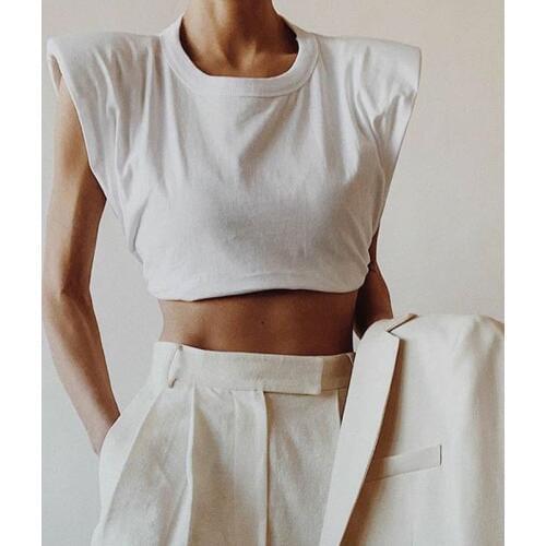 Women Crop Cotton T Shirt Soft Comfortable Minimalist Tee Tops 2021