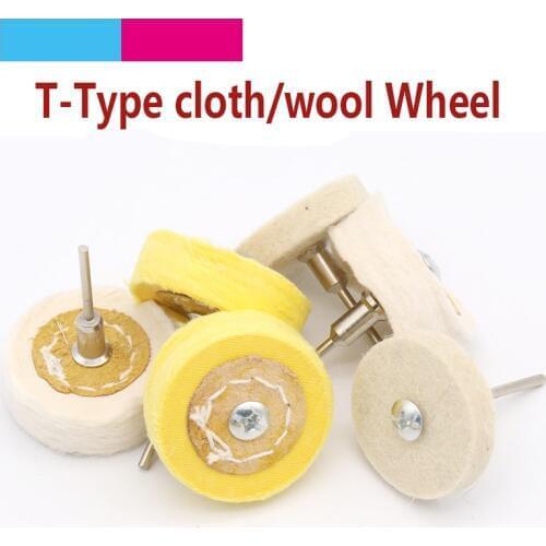 1pcs Polishing Polish Buffing Wheel T Type Grinding Head Cloth Dremel Wheel Grinder Brush For Rotary Abrasive Tools Accessories