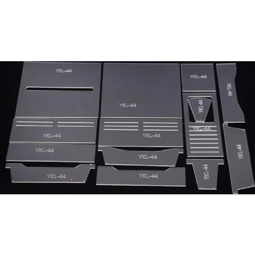 14pcs/set Leather Tool Long Wallet Purse Mould Acrylic Leathercraft Pattern Stencil Template Free Shipping