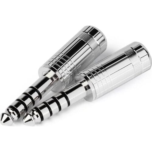 Rhodium Plated 4.4mm 5 Pole Stereo Earphone Plug Audio Jack For NW-WM1Z/A HiFi Headset Wire Connector Metal Adapter 39mm Length