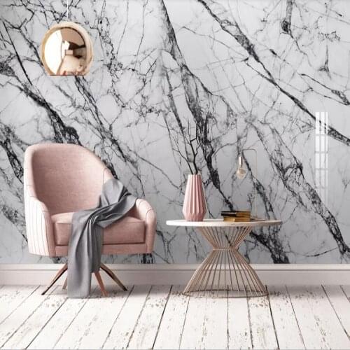 Milofi custom 3D wallpaper mural jazz white marble pattern background wall living room bedroom decoration painting wallpaper