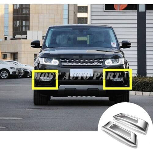 ABS Front Fog Light Cover Trim 2pcs For Land Rover Range Rover Sport 2014-2017 Car accesories interior Car decoration