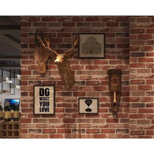 Beibehang Retro nostalgic imitation brick wallpaper papel de parede cafe bar restaurant culture classic wall papers home decor
