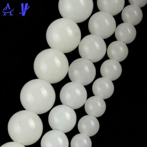 6 8 10mm Natural Stone Blue Glowing Stone Beads For Jewelry Making Round Loose Spacer Beads DIY Bracelet Necklace Accessories