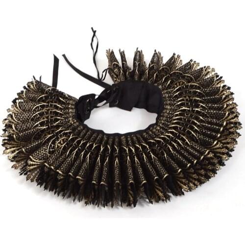 Renaissance Collar Cosplay Queens Wide Lace Neck Ruff
