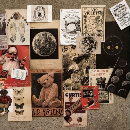 Vintage Sticker Scrapbooking Totoro, Marilyn Monroe, Van Gogh, Movie Series Journal Decorative Adhesive Seal Stationery Supplies