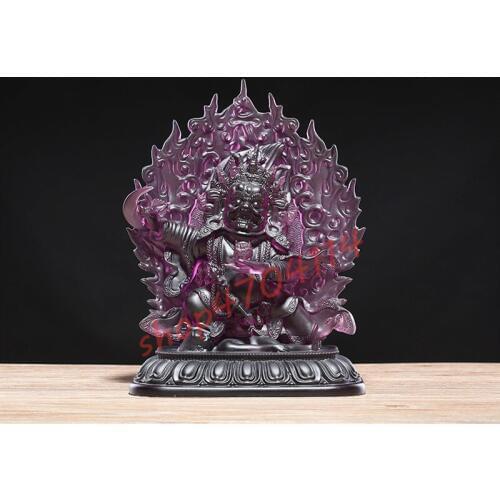 Ancient Law Liulin, Purple, Two-arm Mahagala Buddha Statue, Exquisite Crafts, Decorations