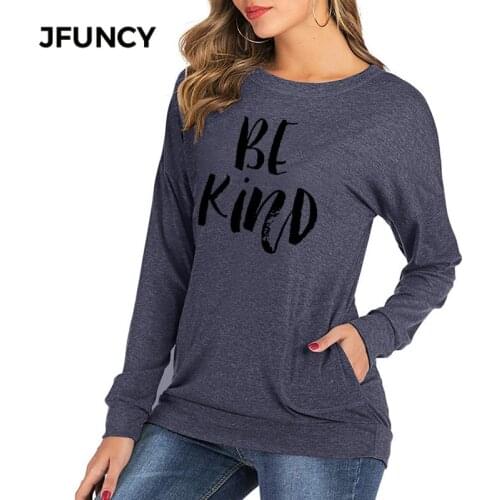 JFUNCY Oversize Loose Long Sleeve T Shirt Women 2020 Autumn Winter Woman Tees Tops Plus Size Casual Lady Pullover Female T-shirt