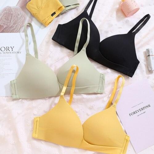 Fashion Sexy Push Up Bra Set Breathable Wire Free Thin Bras Comfortable Girl Bra Set