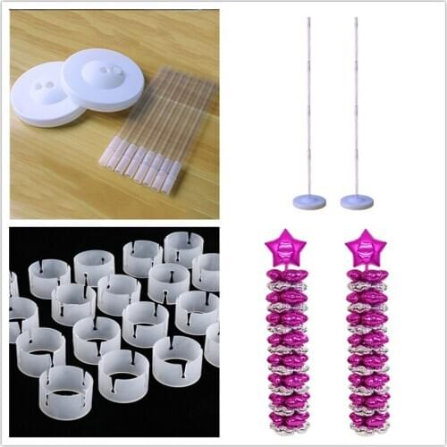 10pcs Balloon Column Stand Kits Arch Stand with Frame Base and Pole Wedding Birthday Festival Party Decoration supplies