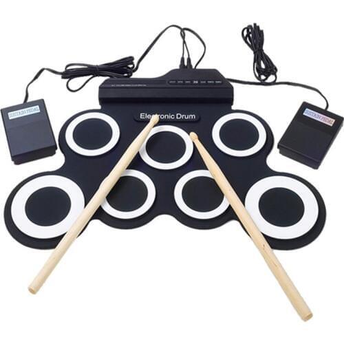 Electronic Drum Set /7 Electronic Drum /7 Tone /8 Demo Song/ 7 Drum Pads Metronome Function /External Instrument Input Available