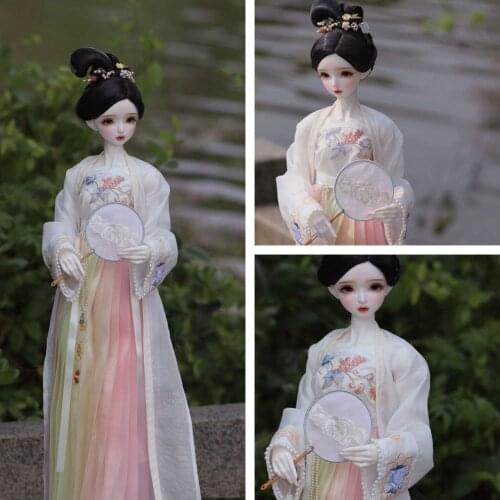 1/4 1/3 Scale BJD Clothes Doll Accessories Ancient Costume Chinese Hanfu Fairy Dress for BJD/SD MSD SD13 Big Girl C0715