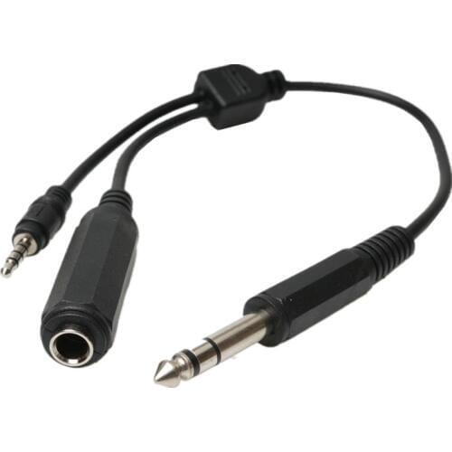 One point two line big three core 6.35mm audio connection signal line 3.5mm 4 level to 6.5 male to female extension cable