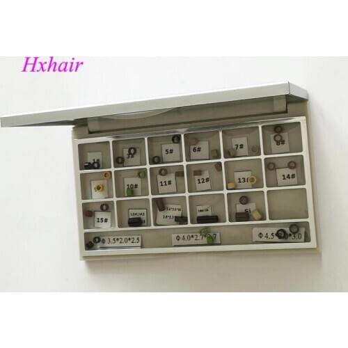 Wholesale - 10pcs Color Chart of Rings / Micro Ring Links / Pre-Bonded I-Tip Hair Extension Tools