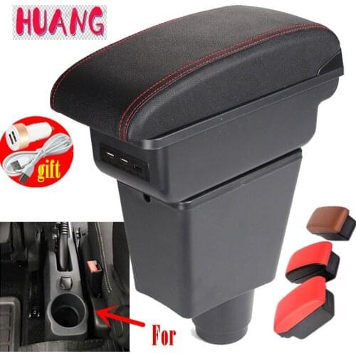 For Renault Logan Armrest box Interior special Retrofit parts Center Car Armrest box Center Storage box with USB
