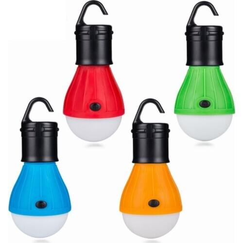 Mini Portable Lighting Lantern Tent Light LED Bulb Emergency Lamp Waterproof Hanging Hook Flashlight Camping Light Use 3*AAA
