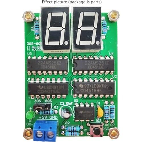 30s~60s counter timer Simple stopwatch electronic production parts Circuit introduction welding practice board