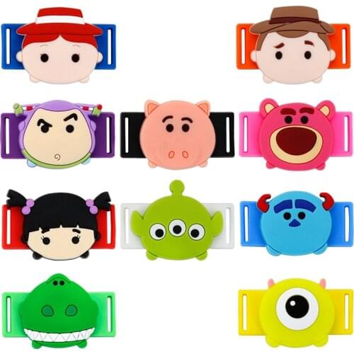 50pcs/lot Disney Cartoon Shoelaces Buckle Shoelace Winder Silicone Buckle Shoelaces Accessories DIY Sneaker Kits Shoe Decoration