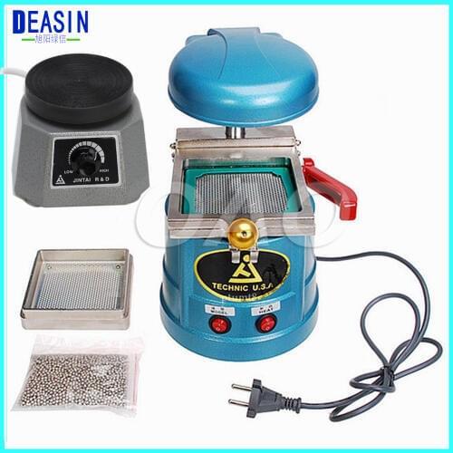 Dental Lab Round Vibrator Vibrating Oscillator + Vacuum Forming Molding Machine