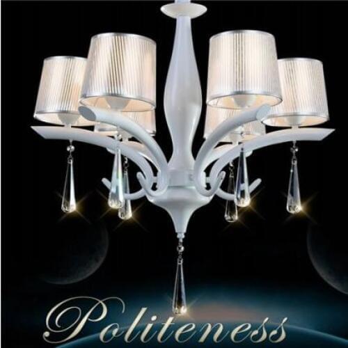 LED chandeliers 6 light Crystal Metal Electroplating 110-240V chandelier Including bulb Living room lights
