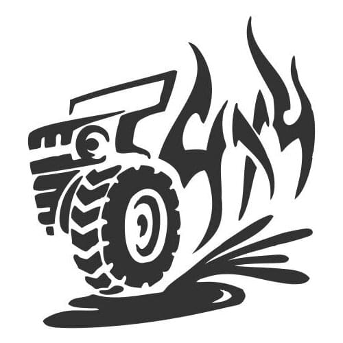 The Tractor Passed Through The Small Puddle Car Stickers For Car Rear windshield Logo Personality Innovation Decal FA258