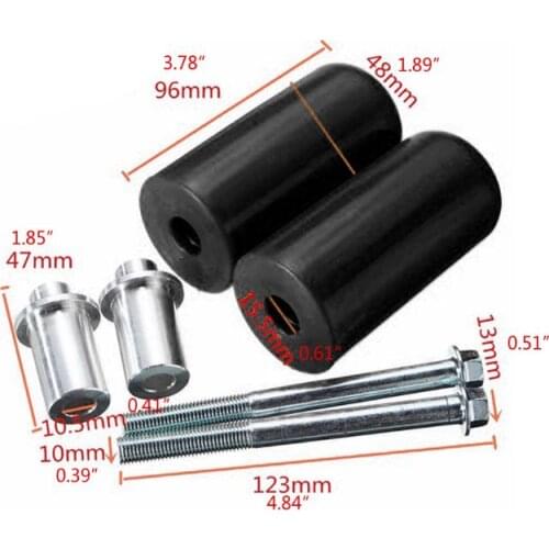 2021 New 1Set Universal Large Motorcycle Frame Sliders Anti Crash Protector Glue Stick