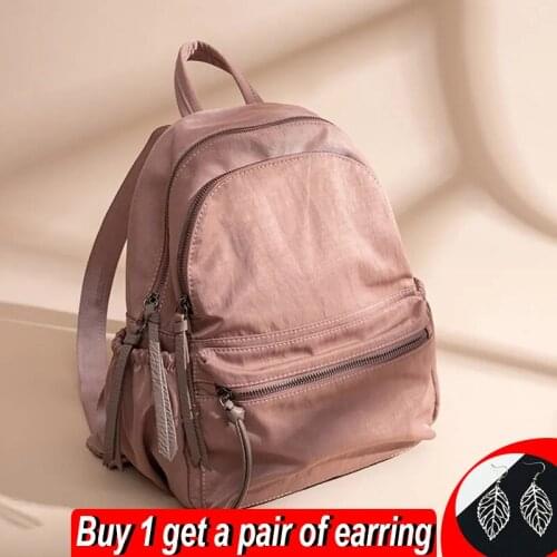 Waterproof Oxford Backpack Large Capacity Teenager School Bag Light Clotch Bag Travel Bag Knapsack Casual Solid Color Rucksack