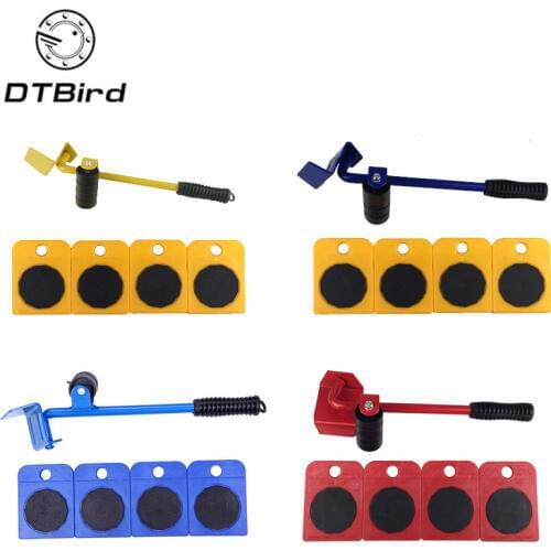 High Quality 5pcs Furniture Moving Tool Move Things Carry Heavy Objects Durable Transport Shifter Wheel Slider Remover Roller