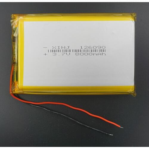 XINJ 3.7V 8000mAh Li Polymer Battery 126090 For PSP GPS DIY ipod PAD MID Portable DVD LED Power bank Tablet PC IPTV Doll Machine
