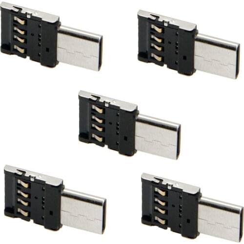 Xiwai USB-C Type-C Ultra Mini to USB 2.0 OTG Adapter for Cell Phone Tablet & USB Cable & Flash Disk
