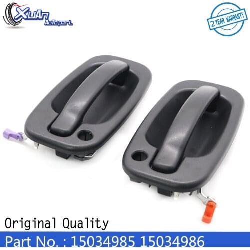 XUAN Car Driver Passenger Side Front Left Right Exterior Door Handle 15034985 15034986 For Chevrolet Silverado GMC Sierra 99-07