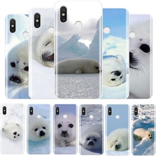 Harp seal Silicone phone case For Xiaomi redmi 4 5 6 7 X A Plus Pro Note 5Pro 6 7 8 TPU soft Back Shell