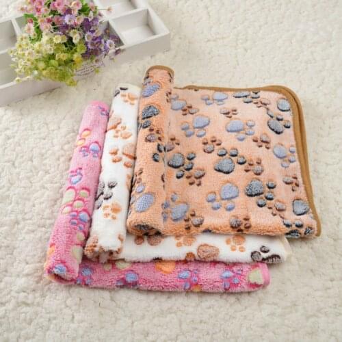 Winter Warm Pet Bed Mat Cover Handcrafted Print Cat Dog Fleece Blanket Small Medium Large Towl Pet Supplies