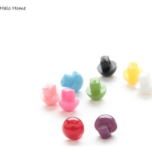 100pcs 5mm Mini Candy Multicolor Single Color Optional 2 hole Round Shank Resin buttons Sewing Scrapbooking DIY