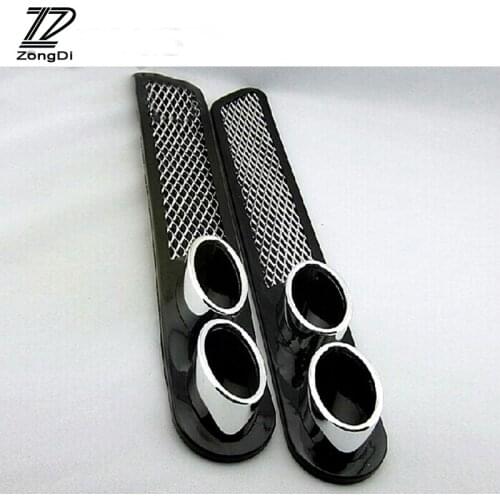 ZD 2X Car 3D Cool Auto carbon Exhaust Stickers For VW polo passat b5 b6 Mazda 3 6 cx-5 Toyota corolla Ford focus 2 accessories