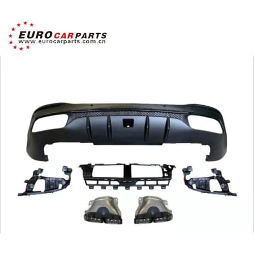 2021 GLE CLASS W167 GLE63 rear diffuser and exhaust tailpipe for w167 GLE63 rear lip with muffler tips