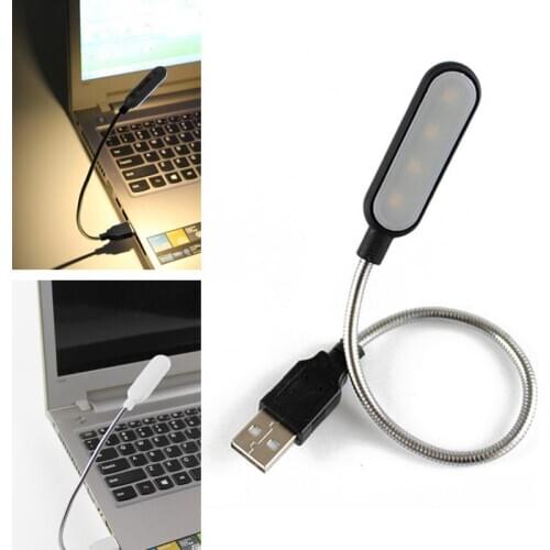 4 led Reading Lamp USB LED Book Light Portable Flexible 4 LED USB Light For Laptop Notebook PC Computer Emergency LEDsLighting