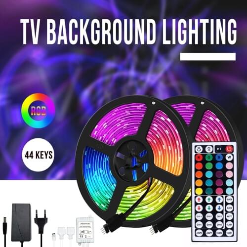 FENGRISE 5M/10M/15M Bluetooth LED Strip Lights SMD2835 Ribbon Waterproof RGB LED Light Christmas DC 12V+ Remote Control +Adapter