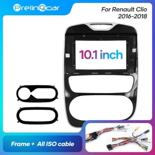 1Din 2Din Car DVD Navigation Radio Fascia Frame For Renault Clio 2016 2017 2018 2019 Stereo Receiver Player Panel Dash Trim Kits