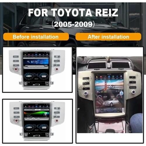 Android system 12.1 inch Tesla style car GPS navigaor for-TOYOTA Reiz 2005-2009 auto radio multimedia DVD player FM 2 din